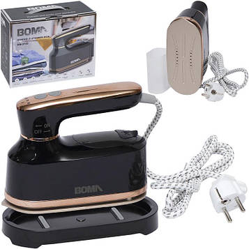 Праска парова міні для горизонтального і вертикального прасування та відпарювання потужність 1100Вт Вага 0,9 кг, чорний