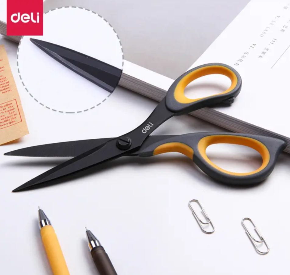 Універсальні канцелярські ножиці Deli 175мм для дому та офісу з нержавіючої сталі
