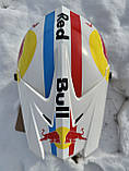 Мотошолом кросс-ендуро RedBull/white + Окуляри в ПОДАРУНОК, фото 7