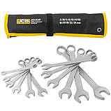 Набір ключів рожково-накидних в чохлі, (8-24 мм), 12од. JCB Tools JCB-5121P, фото 2