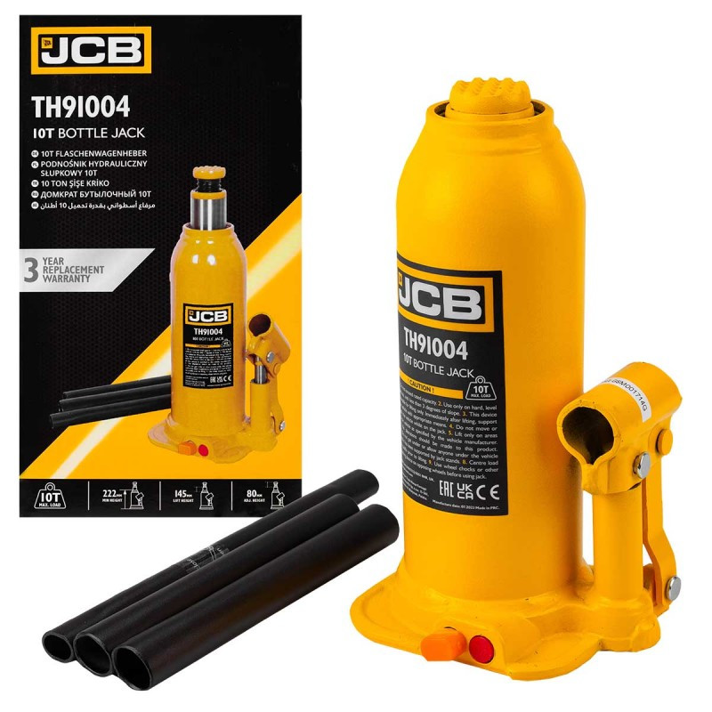 Домкрат пляшковий 10т JCB Tools JCB-TH91004