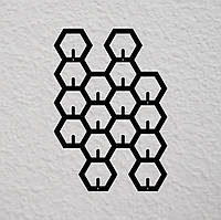 Вішалка для одягу із металу "Соти вертикально" 52 см.