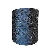 Італійська мікропайєтка 2 мм на основі, графит з пайєткою срібло (Пряжа поліестер)