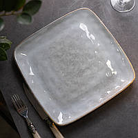Тарілка квадратна 21 см обідня порцелянова професійний посуд для кафе та ресторану