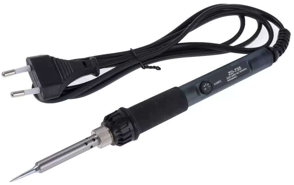 Паяльник з регул. температури Zd-735, 60W, 200-480°C, кераміка