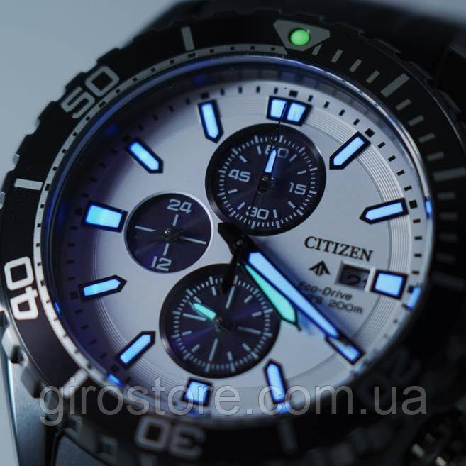 Японський чоловічий 200 м дайверський годинник Citizen Eco-Drive CA0825-05A. Сонячна батарея, фото 1