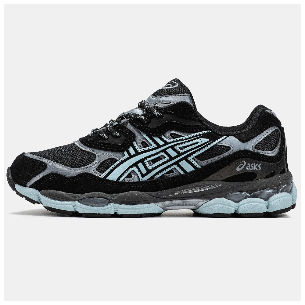 Чоловічі кросівки Asics Gel-NYC Black Blue, синьо-чорні шкіряні кросівки асікс гель нік