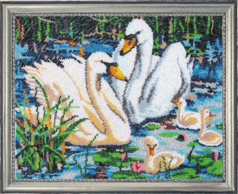 Набір для вишивання бісером ТМ Батерфляй Лебедина сім'я БФ 520, фото 1