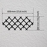 Вішалка для одягу із металу "Ромби, плетінь" 60 см., фото 2