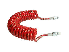 Шланг пневматичний спіральний М16 червоний (силікон)