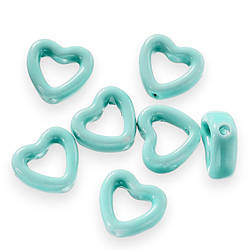 Намистина Серце роздільник керамічна 14,5 х13 мм 1 шт. Тіффані