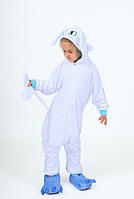 Кигуруми для детей подростков Белый дракон Беззубик на молнии | Плюшевый комбинезон пижама Дневная Фурия 130