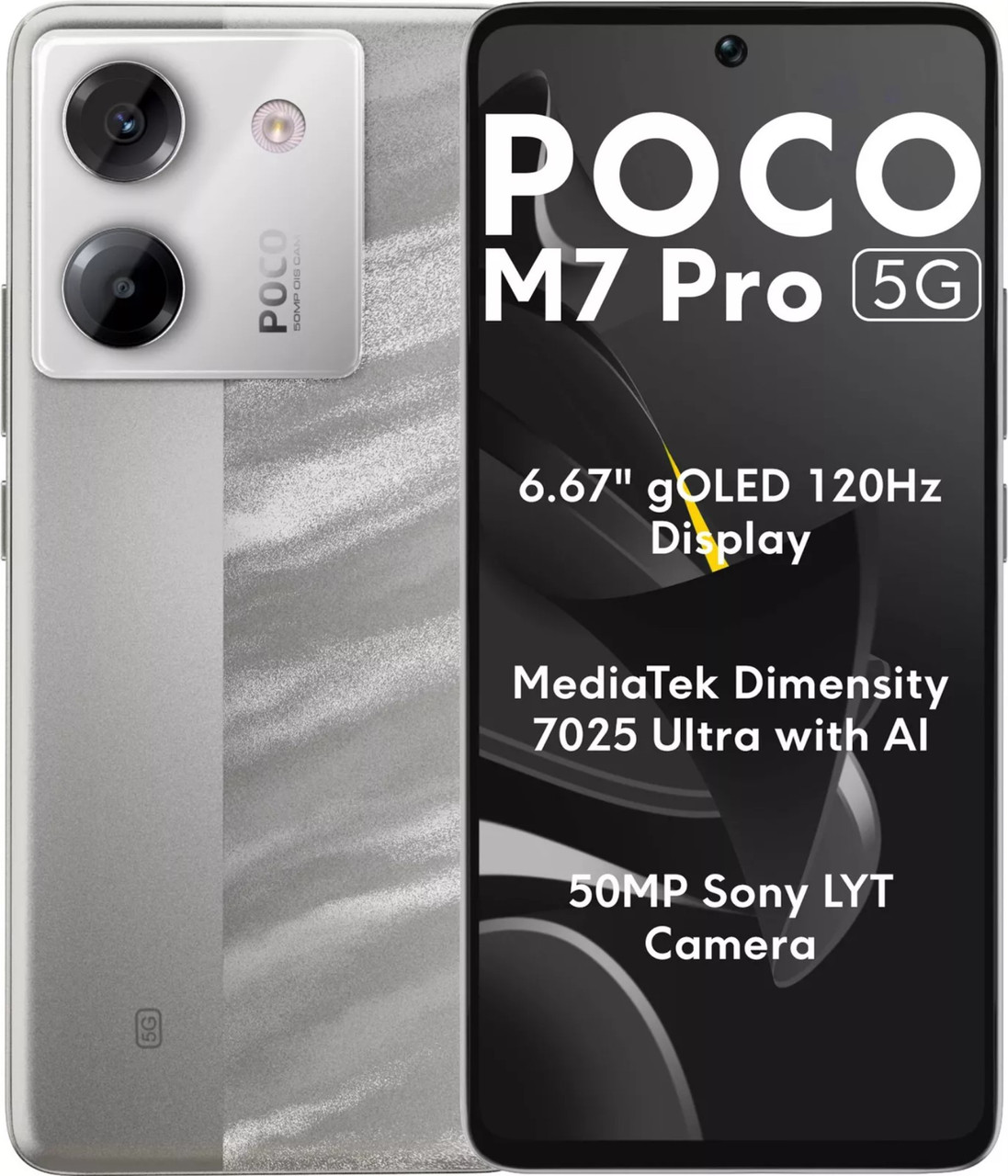Xiaomi POCO M7 PRO 5G 12/256GB Silver Global Version Гарантія 1 рік