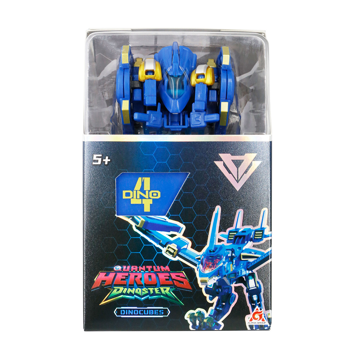 Динозавр-трансформер Dinoster Quantom Heroes Dinocubes - Синій Птера-бот EU580840-4