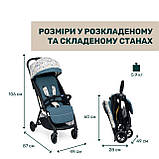 Коляска прогулянкова дитяча Chicco Glee Блакитна (системою складання ONE touch), фото 9