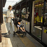 Коляска прогулянкова дитяча Chicco We Чорна (з автоматичною системою складання, ручна поклажа), фото 2