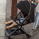 Коляска прогулянкова дитяча Chicco We Чорна (з автоматичною системою складання, ручна поклажа), фото 4