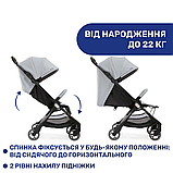 Коляска прогулянкова дитяча Chicco We Сіра (з автоматичною системою складання, ручна поклажа), фото 6
