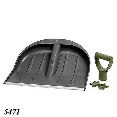 Лопата для снігу чорна без тримача 44х40 см