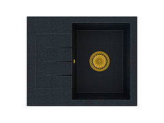 Кухонна мийка GRANITAN MILANO BLACK GOLD чорна із золотим вкрапленням *
