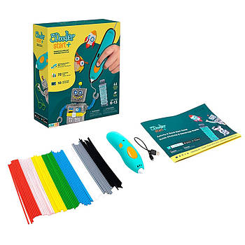 3D-ручка 3Doodler Start Plus (72 стрижні, USB, інструкція, на акумуляторі) SPLUS