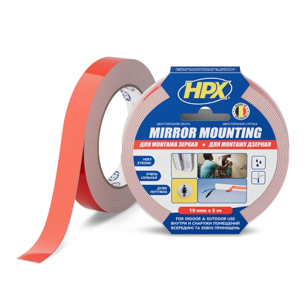 Спінена двостороння монтажна стрічка HPX Mirror Mounting 19мм*5м