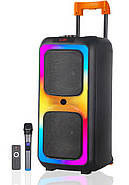 Акустична переносна колонка-валіза на коліщатках NDR-1097 40Вт, фото 4