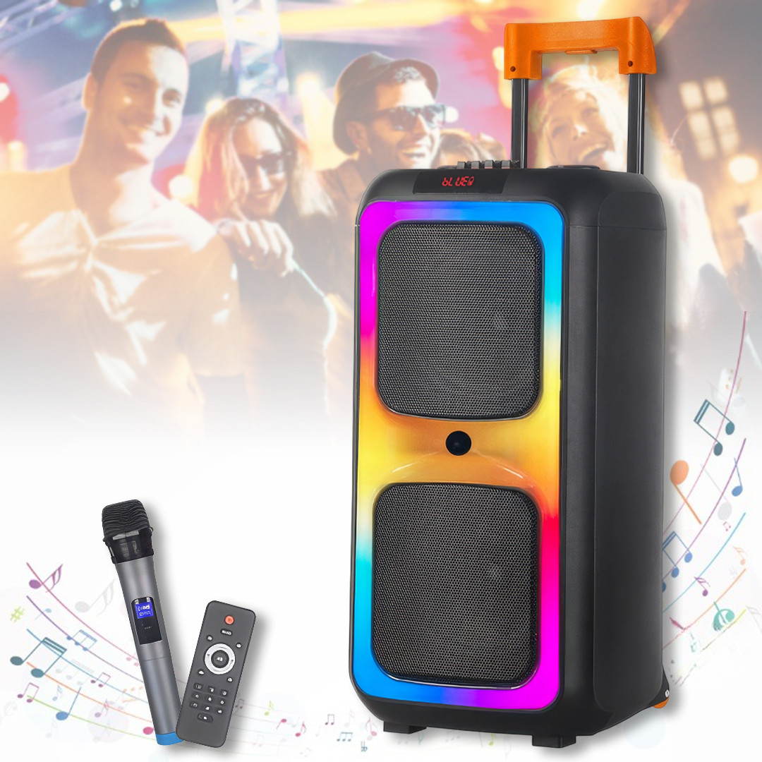 Акустична переносна колонка-валіза на коліщатках NDR-1097 40Вт, фото 1