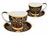 Чашка  фарфорова з блюдцем Carmani Г. Клімт Дерево життя черный фон, 350 мл (532-3053), фото 2