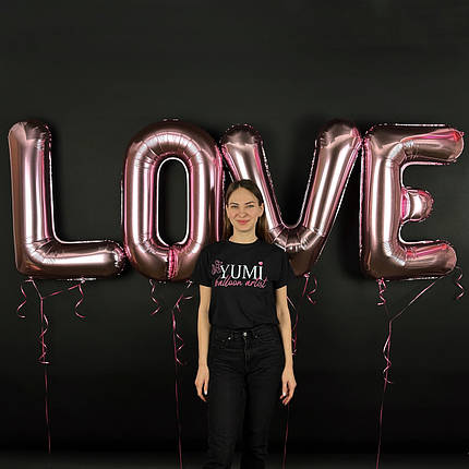 Гірлянда літери 015 КИТАЙ-КТ Love 40" - ніжно-рожева (УП), фото 3