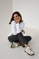 Стильний трикотажний жіночий лонгслів з рукавами German Volf Білий M(44) 23133