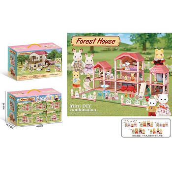 Будиночок "Forest House" (2 флоксових тварин, підсвічування, меблі, в коробці) 111-434 B