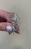 Брошка - шпилька срібна з фіанітами