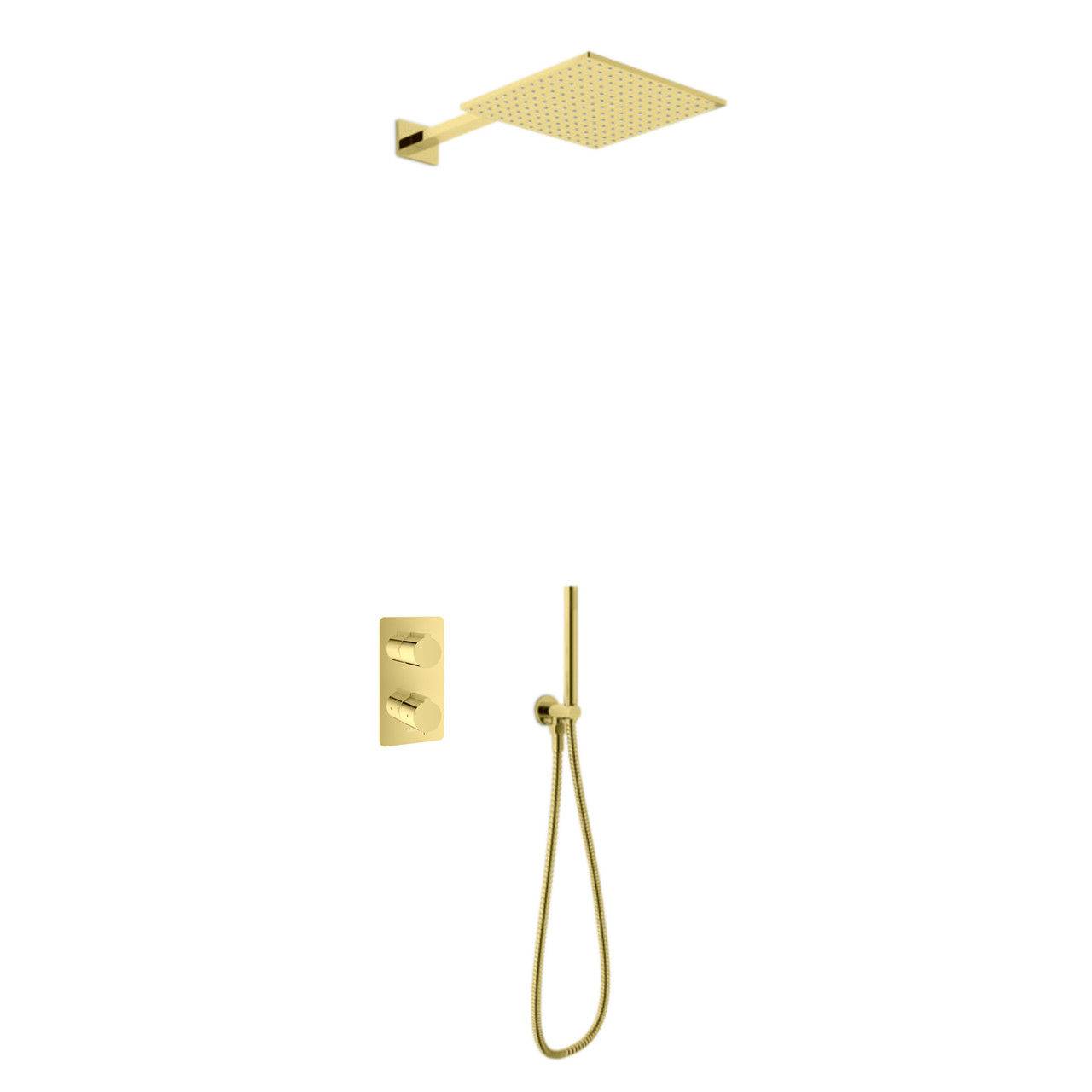 Душова система KOHLMAN EXPERIENCE 30 GOLD з термостатом + BOX прихованого монтажу
