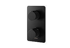 Душева система KOHLMAN EXPERIENCE 25 BLACK з термостатом + BOX прихованого монтажу, фото 4