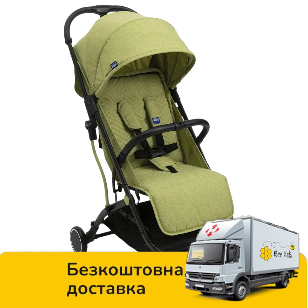 Коляска прогулянкова дитяча Chicco Trolley Me Зелена, фото 1