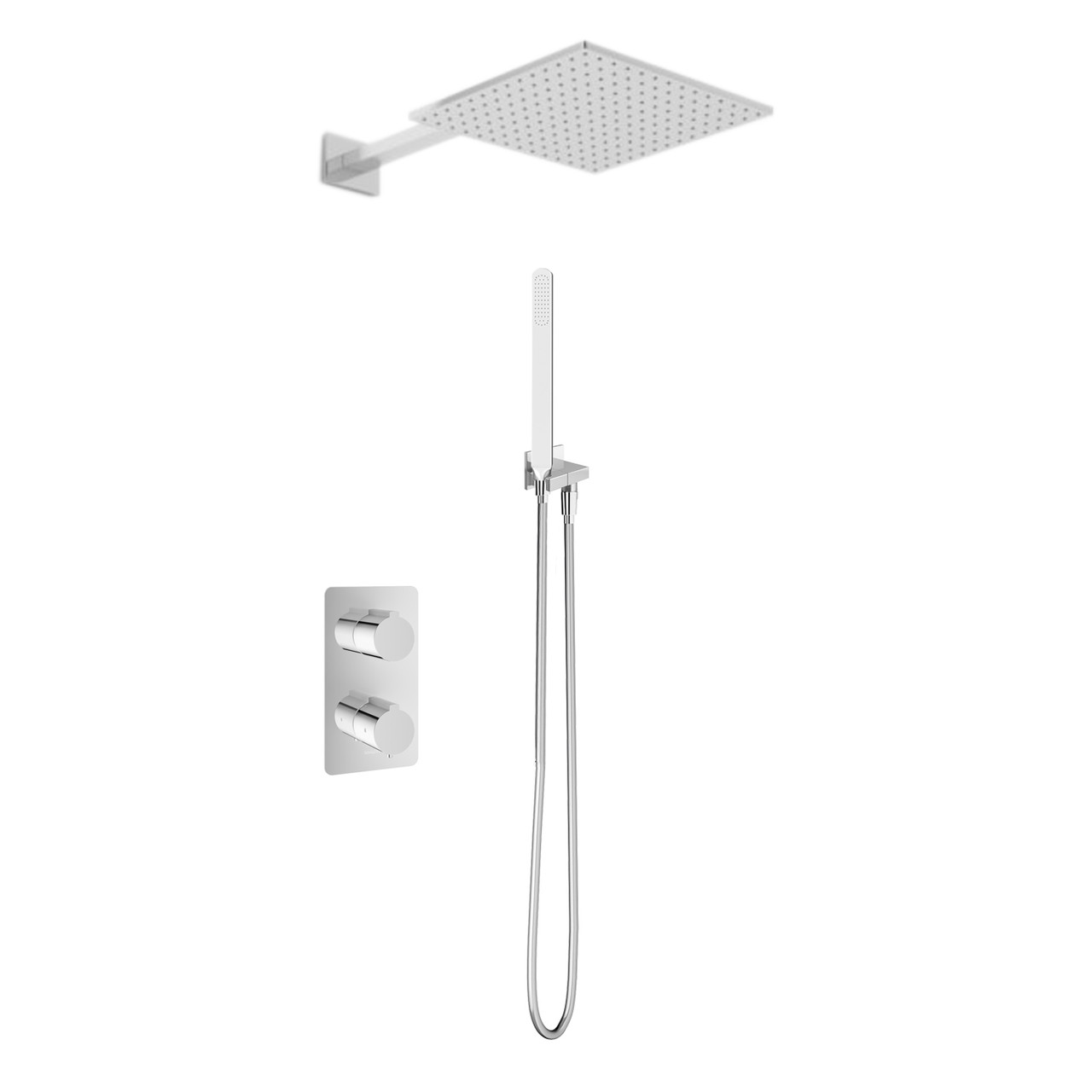 Душова система KOHLMAN EXPERIENCE 30 CHROME з термостатом + BOX прихованого монтажу