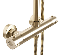 Душовий гарнітур REA BLISS BRUSHED GOLD із термостатом, фото 5