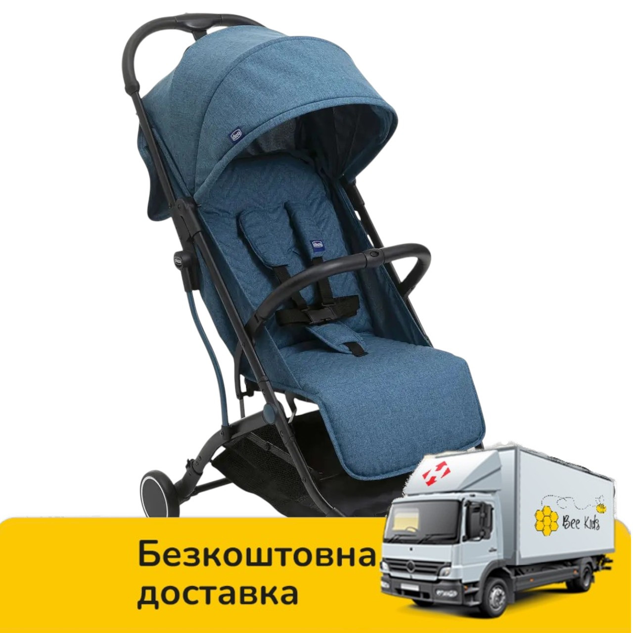 Коляска прогулянкова дитяча Chicco Trolley Me Синя, фото 1