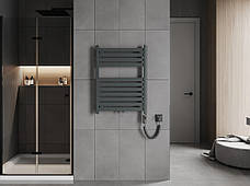 Сушка для рушників MEXEN URAN 80х60 ANTHRACITE 600W електрична, фото 4
