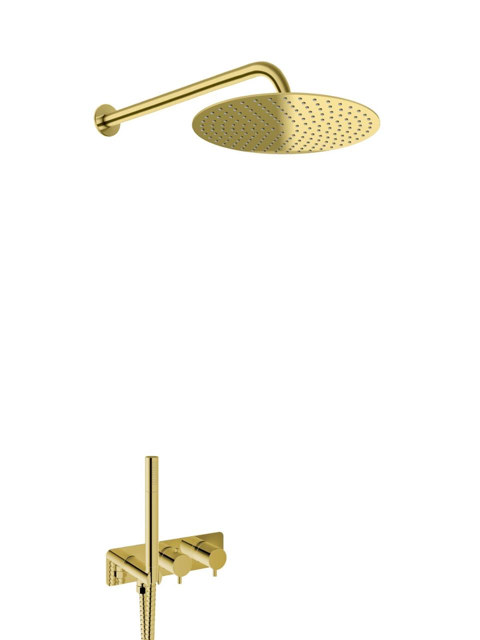 Душова система KOHLMAN AXEL 30 GOLD з термостатом + BOX прихованого монтажу