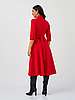 Класичне елегантне вечрнє плаття-міді на запах, рука3/4, червоне, фото 4