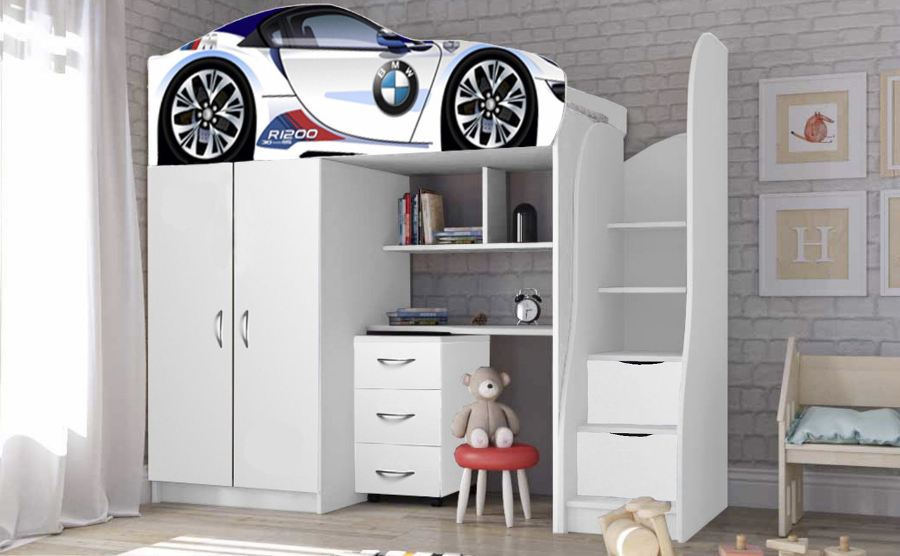 Ліжко-кімната в дитячу з ЛДСП BED ROOM 1 + Комод 3 Viorina-Deko, фото 1