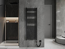 Сушка для рушників MEXEN PLUTON 145х50 BLACK 900W електричний, фото 4