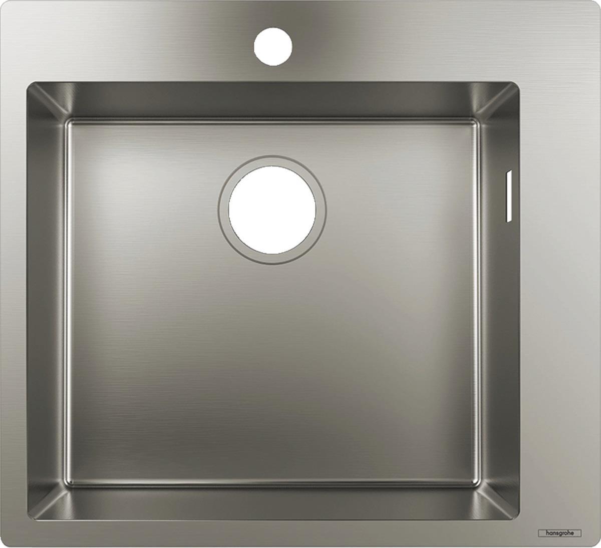 Мийка кухонна Hansgrohe Combi S71, нерж.сталь, прямокутник, без крила, 500x550x190мм, чаша - 1, врізна, нерж