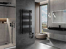 Сушка для рушників MEXEN APOLLO 121х55 BLACK 600W електричний, фото 3