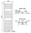 Сушка для рушників MEXEN ARES 120х40 BLACK 400W електричний 2.0, фото 7