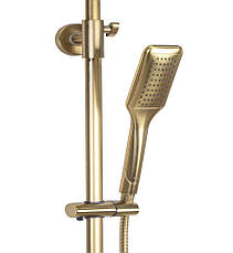Душовий гарнітур REA TOM BRUSHED GOLD матове золото з термостатом, фото 4