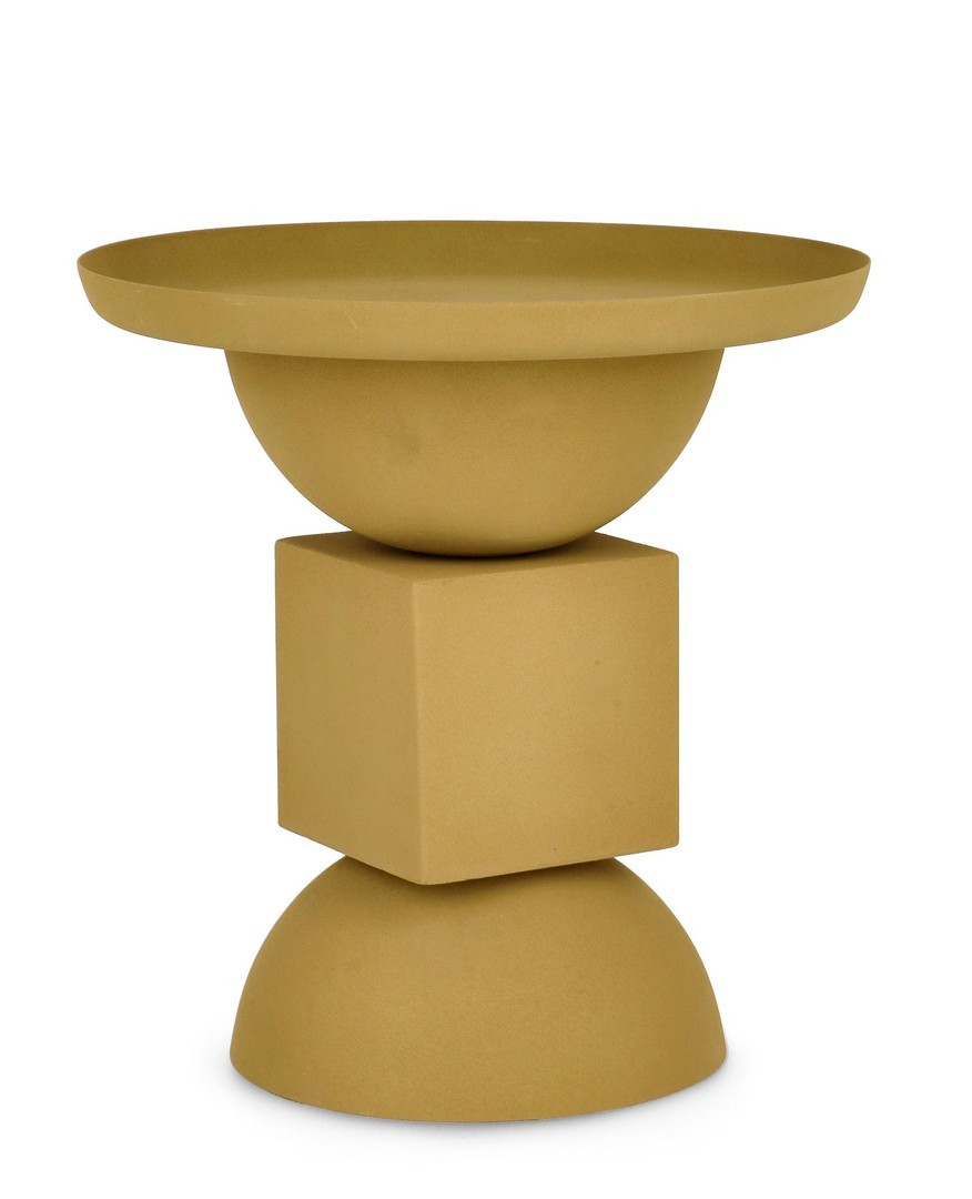 Журнальний столик Alka горчичный D40.5