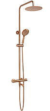 Душовий гарнітур REA LUNGO BRUSHED COPPER з термостатом та виливом, фото 4